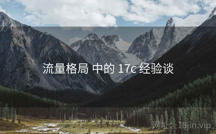 流量格局 中的 17c 经验谈