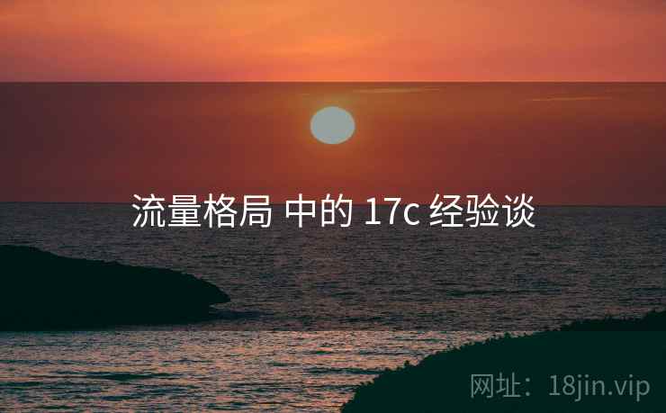 流量格局 中的 17c 经验谈