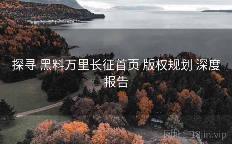 探寻 黑料万里长征首页 版权规划 深度报告
